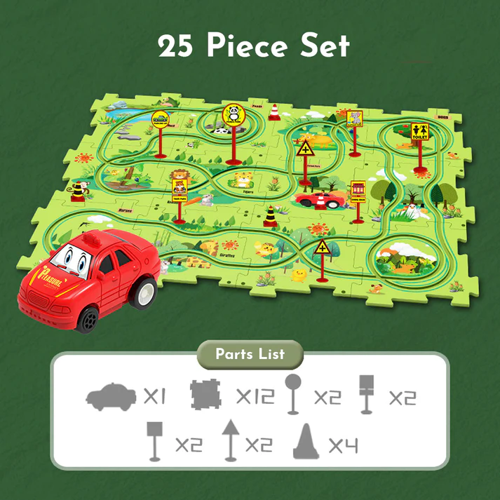 TuzzleTrackie™ Kids Car Track Set